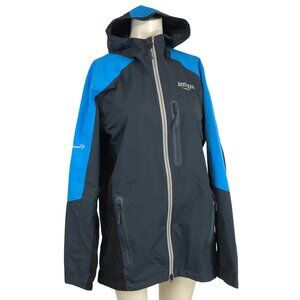 LULY YANG ~ MENS SMALL ~ BLUE TROPICAL RAIN SHELL JACKET COAT